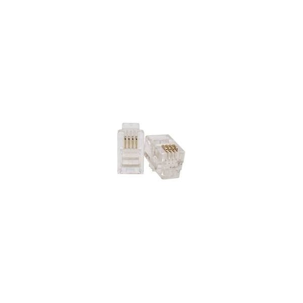 Plug Modular Rj11 6x4 Com 100 Peças