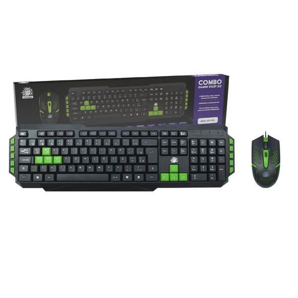 COMBO 5+ GAMER START 2.0 TECLADO E MOUSE KG-03G